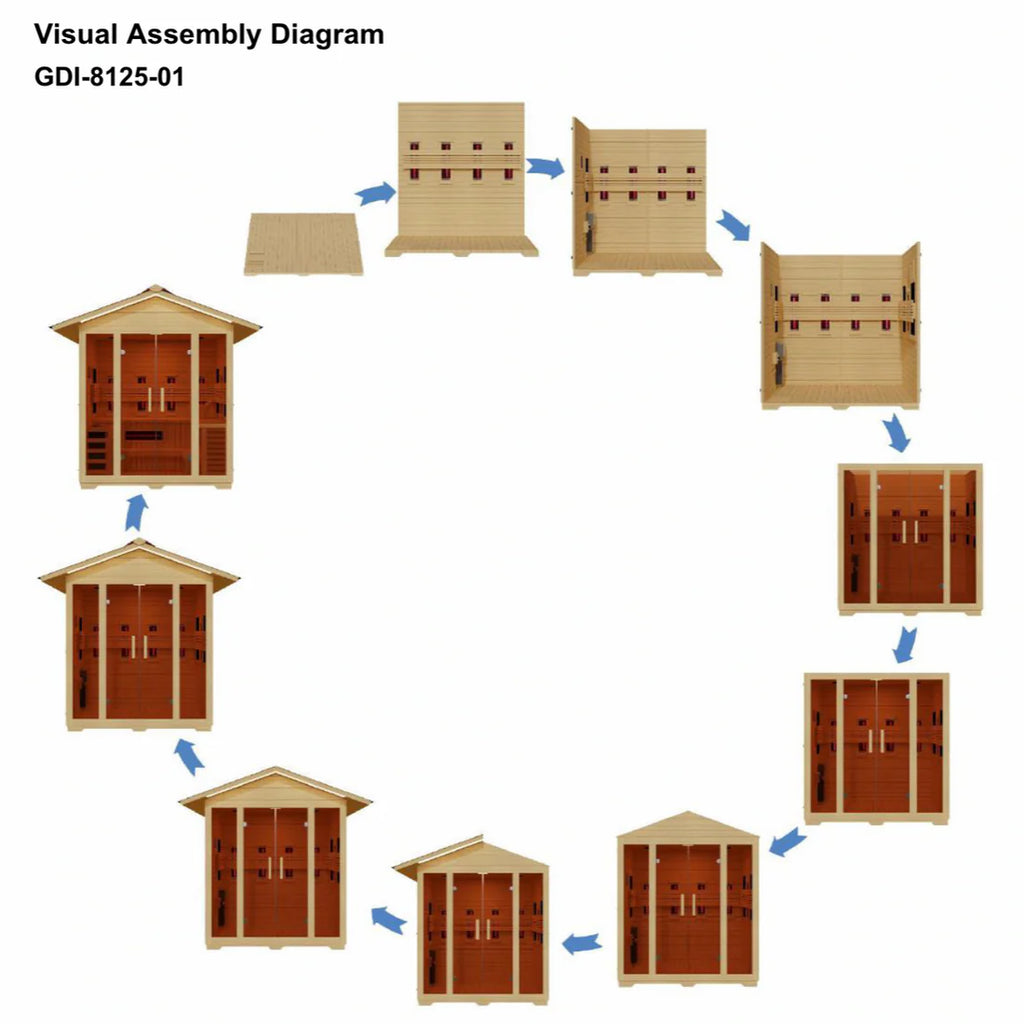 Golden Designs “Gargellen” 5 Person Hybrid Outdoor Sauna