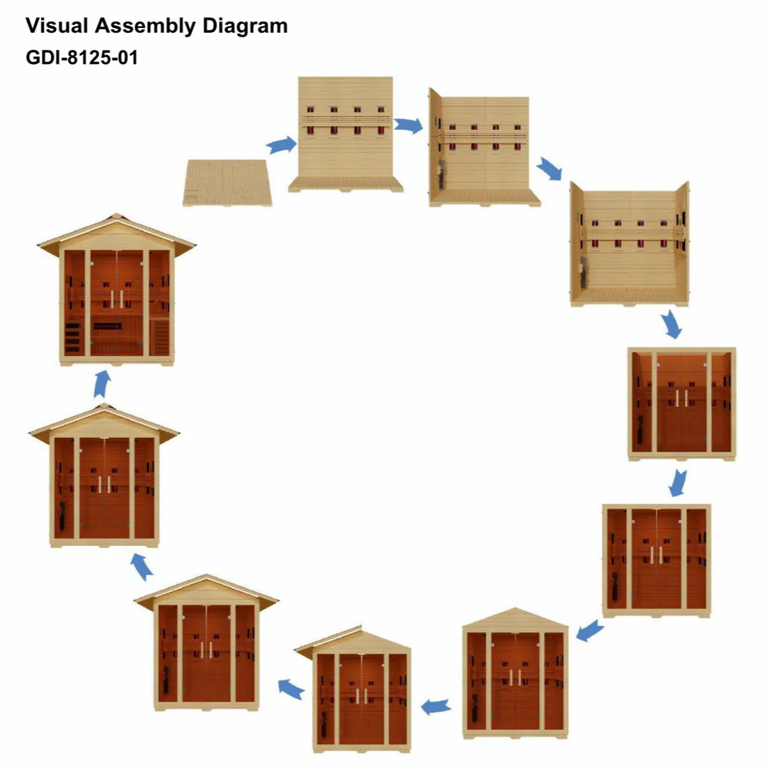 Golden Designs “Gargellen” 5 Person Hybrid Outdoor Sauna